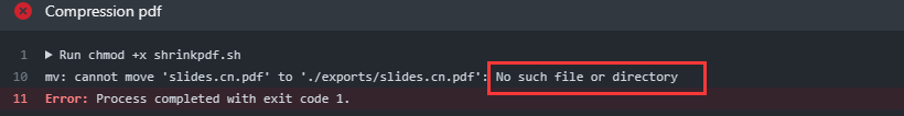 Github Actions No such file or directory